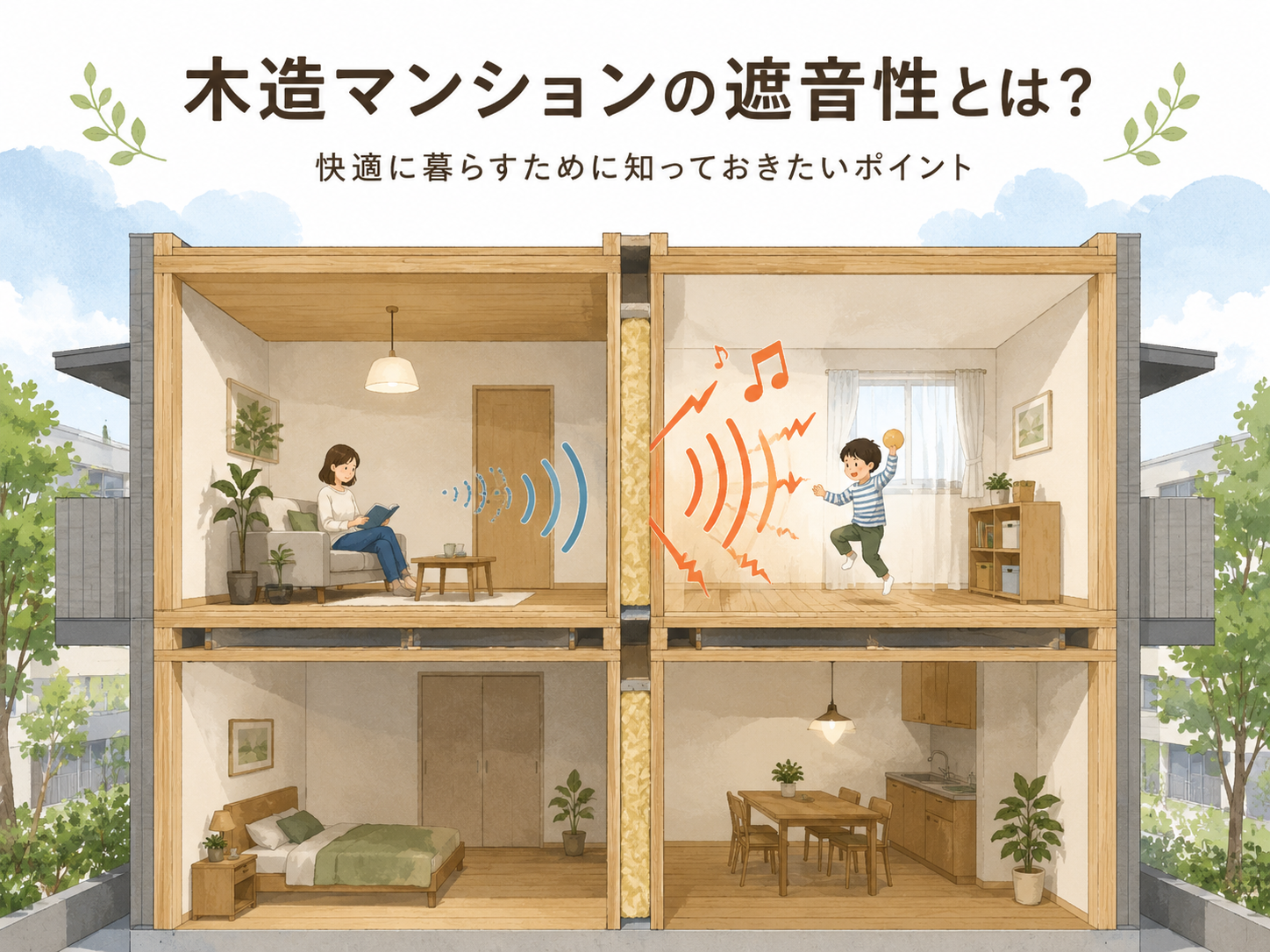 木造マンションの遮音性について