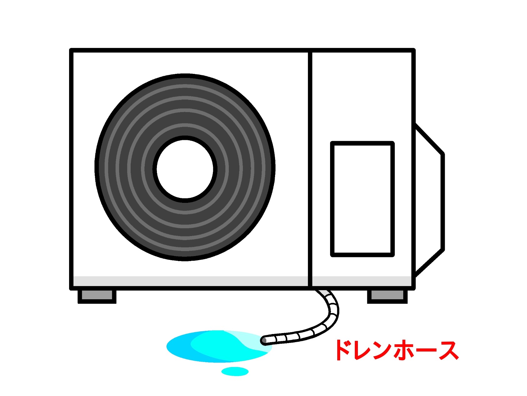 エアコン水漏れ　ドレンホース詰まり